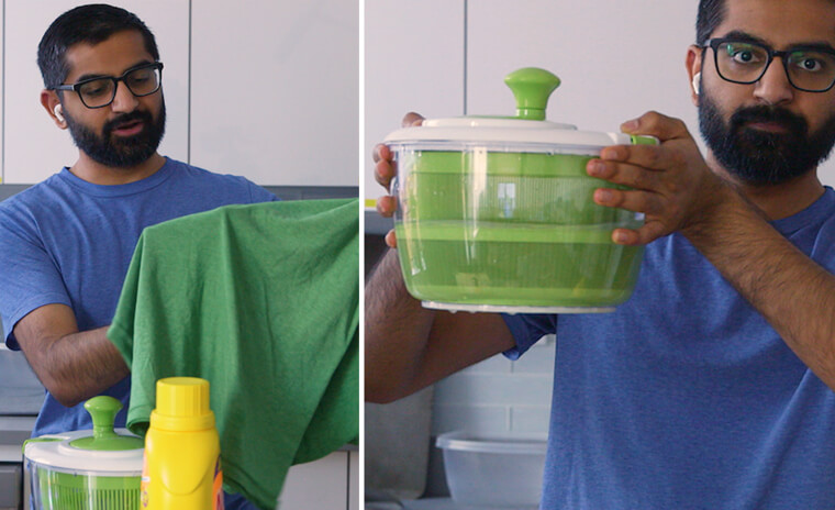 Use a Salad Spinner to Easily Wash More Delicate Items