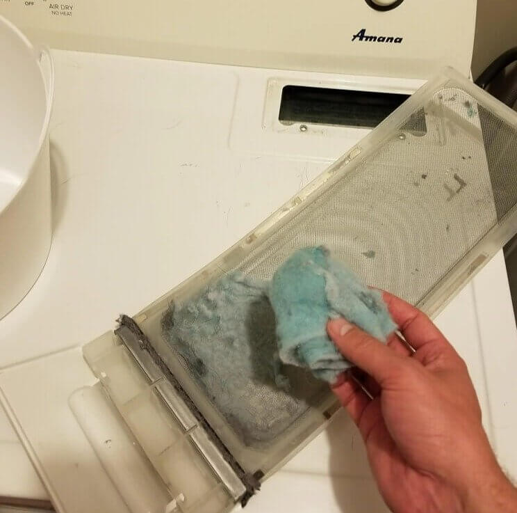 Hang up a Designated Lint Bag on the Wall