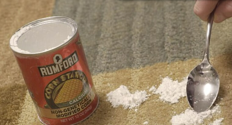 Use Cornstarch to Clean Carpet Stains
