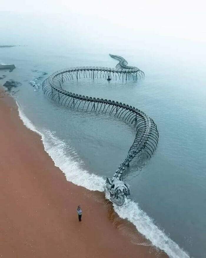 Aluminium Sea Serpent of Saint Brevin