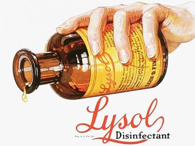Lysol Was Used as a Cure for Many Infections