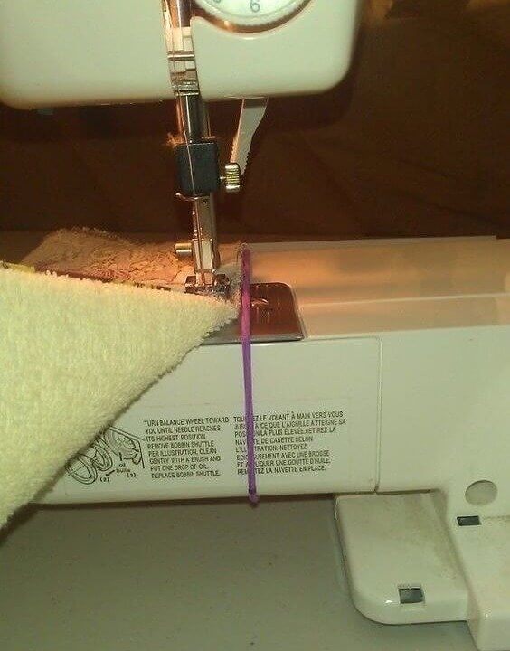 Use a Rubber Band to Mark the Seam Allowance
