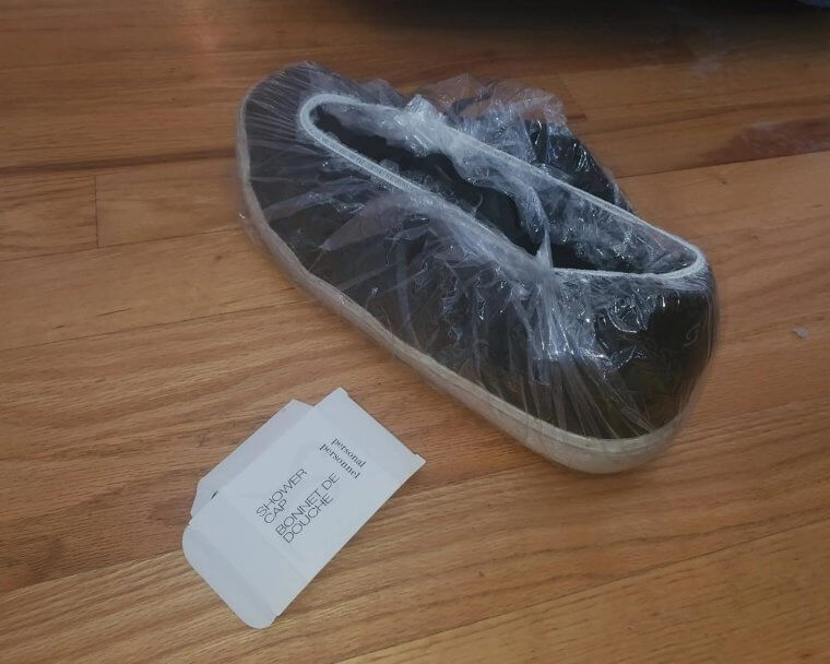 Packing Hack: Use Shower Caps to Wrap Your Shoes and Keep Clothes Clean