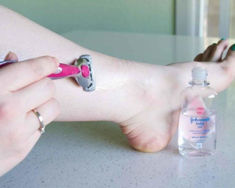Try Inexpensive Baby Oil or Conditioner for Shaving Your Legs