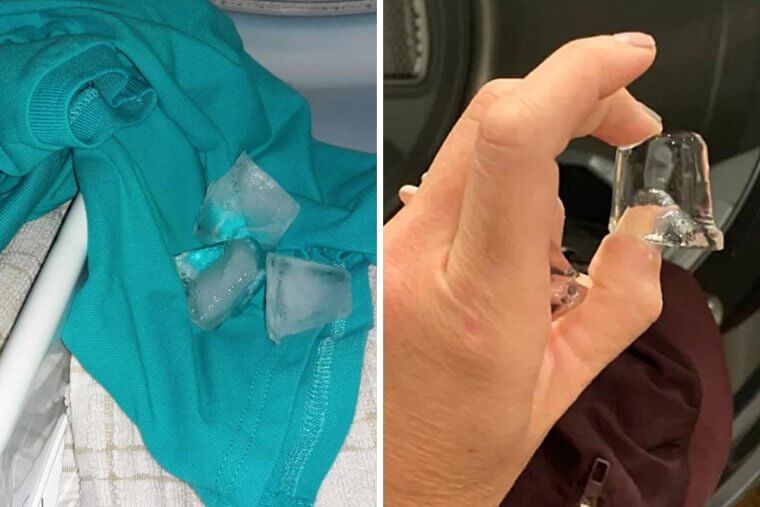 Use Ice Cubes in the Dryer to Keep Wrinkles Away