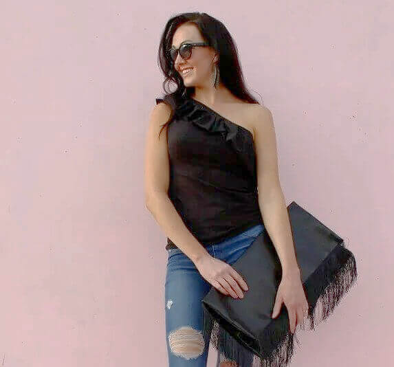 A One-Shouldered Ruffle Top Perfect for a Night Out