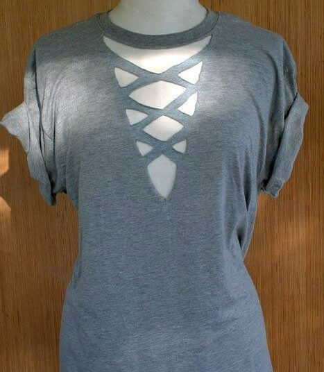 Criss-Cross Cutout V-Neck Gives Old Pieces a New Edge