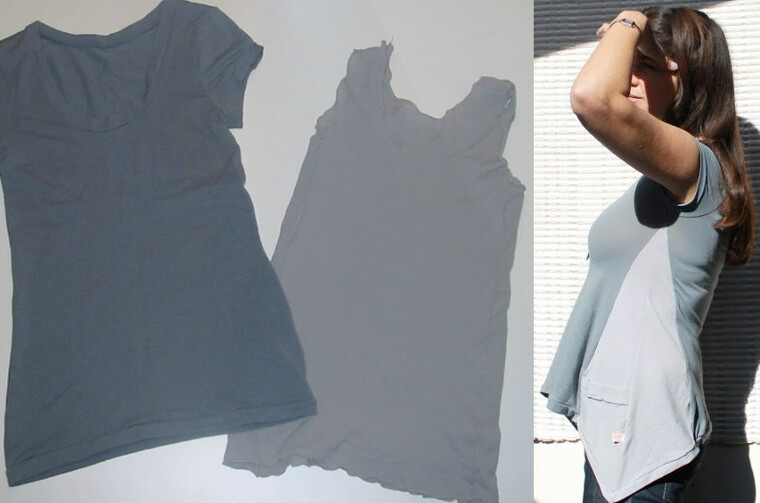 Combine Two Shirts Into One Larger, Flowy Top