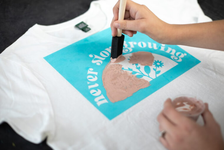 Personalize Any Old Tee With a Stencil and Fabric Paint