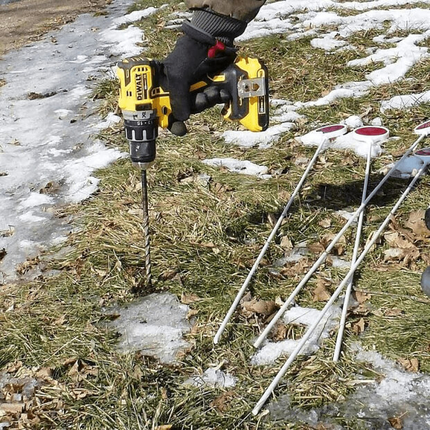 Use a Drill to Dig the Hard Ground