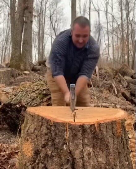 Use a Hammer to Split Wood