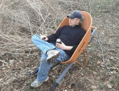 Wheelbarrows Can Be Great Outdoor Seating