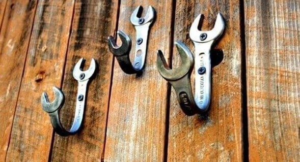 Upcycle Old Tools to Be Hooks