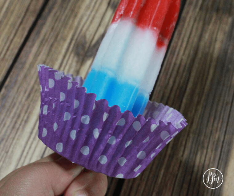 Use a Muffin Cup to Catch Popsicle Drips