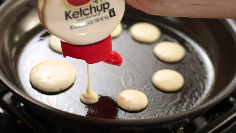 Use a Condiment Bottle for Perfect Pancakes