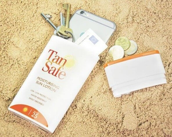 Repurpose a Sunscreen Bottle to Safely Hold Your Belongings at the Beach