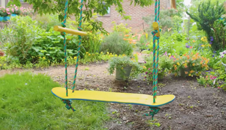 Use Your Old Skateboard as a Swing