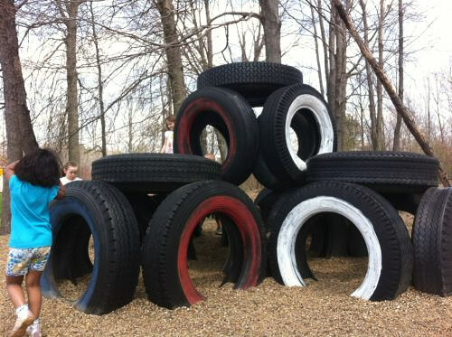 Transform Old Tires Into a Fun Playground