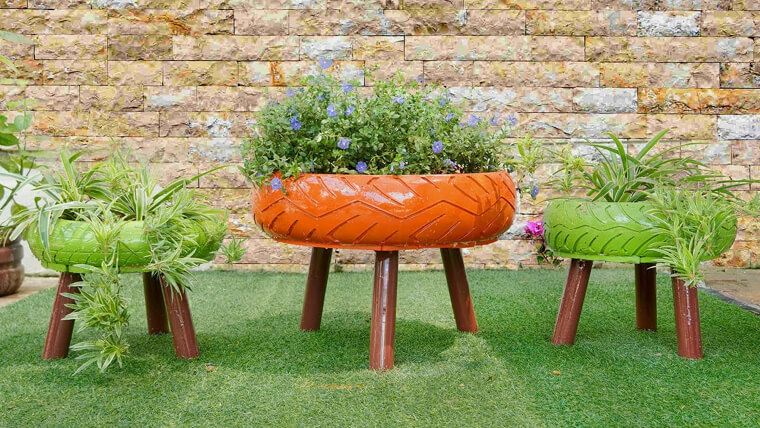 Get Crafty With DIY Tire Planters