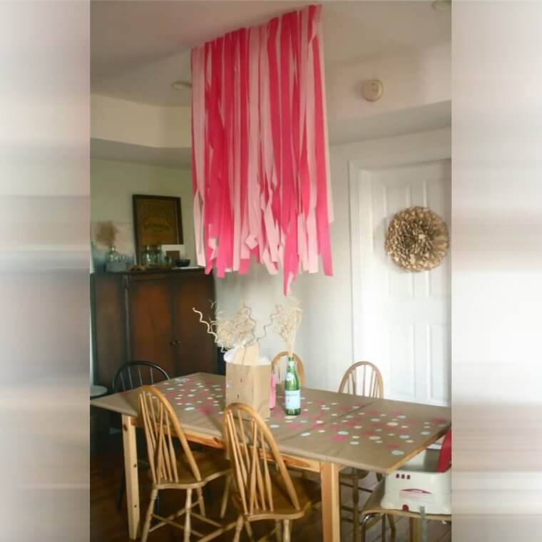 Easy Garland Drapes From Crepe Paper