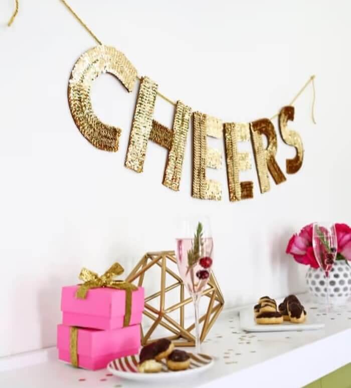 Make A Sequin Letter Garland