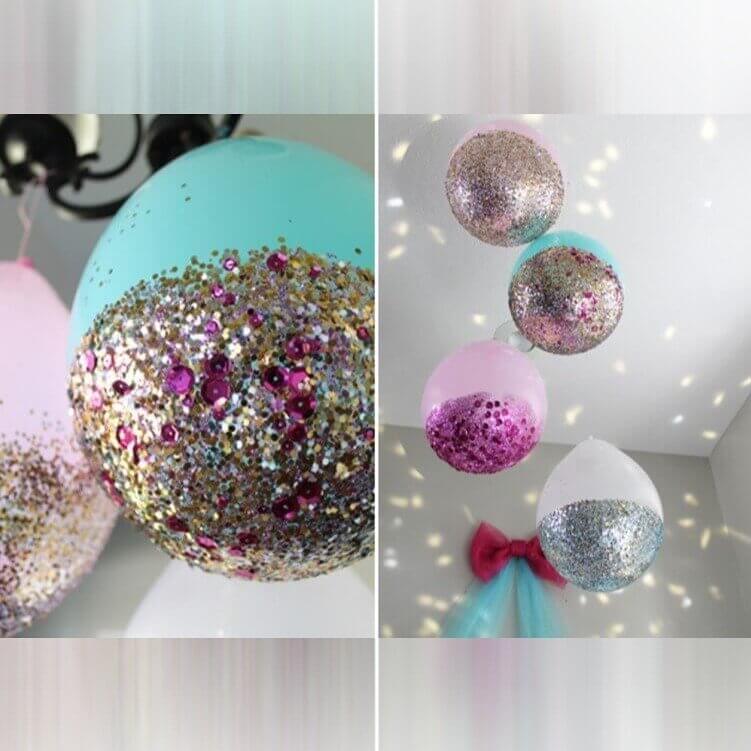 Combine Glue And Glitter For A Great Party Decoration