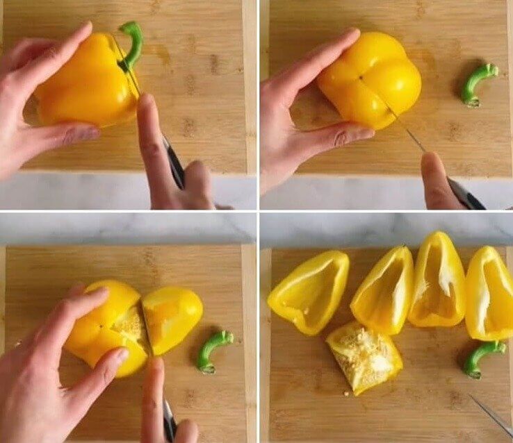 The Best Way to Slice a Pepper