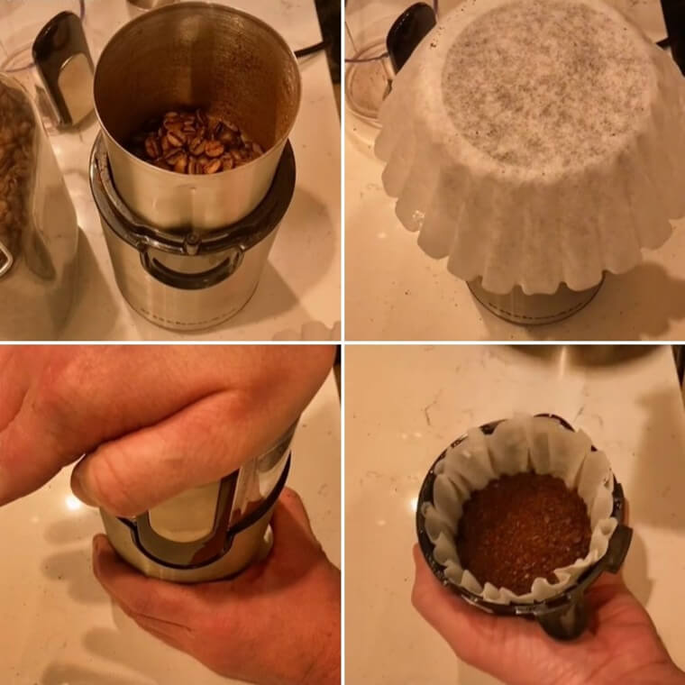 Use a Cupcake Casing When Grinding Coffee and Keep Everything Clean