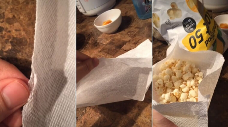 Turn a Paper Towel Into a Convenient Snack Bag