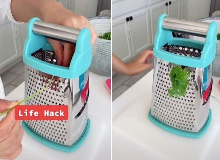 Remove Stems From Fresh Herbs in a Jiffy