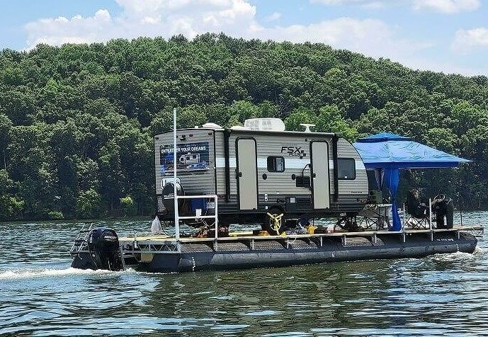 Dinghy + RV = Homemade Yacht