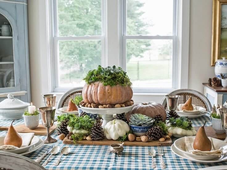 A Succulent Pumpkin Planter Is the Coolest Thanksgiving Centerpiece You Could Have