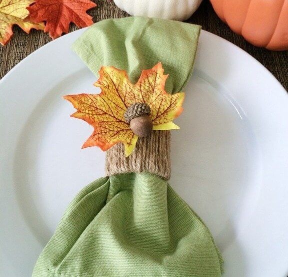 Easy-To-Make Napkin Rings Using Paper Towel Rolls and Twine