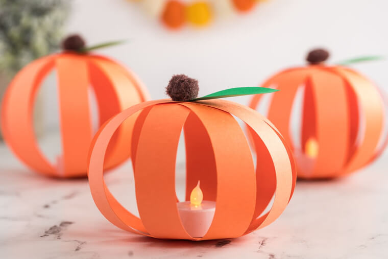Create Your Own Paper Pumpkin Lanterns