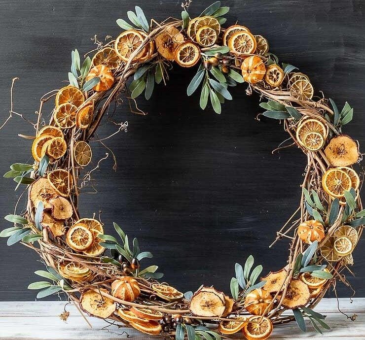 Try This Unique DIY Dried Fruit Wreath