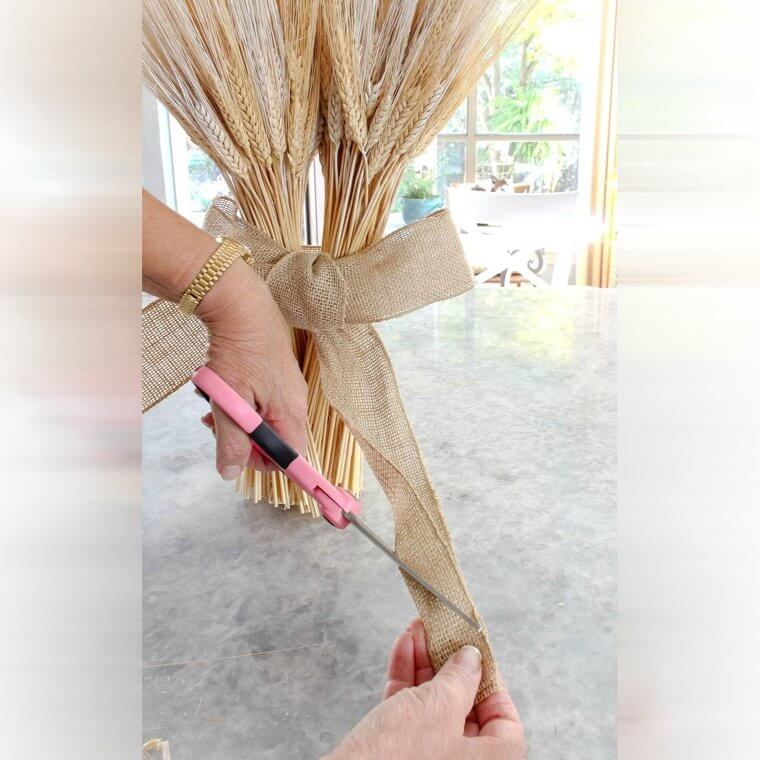 Adorable and Budget-Friendly Homemade Wheat Bundle Centerpiece