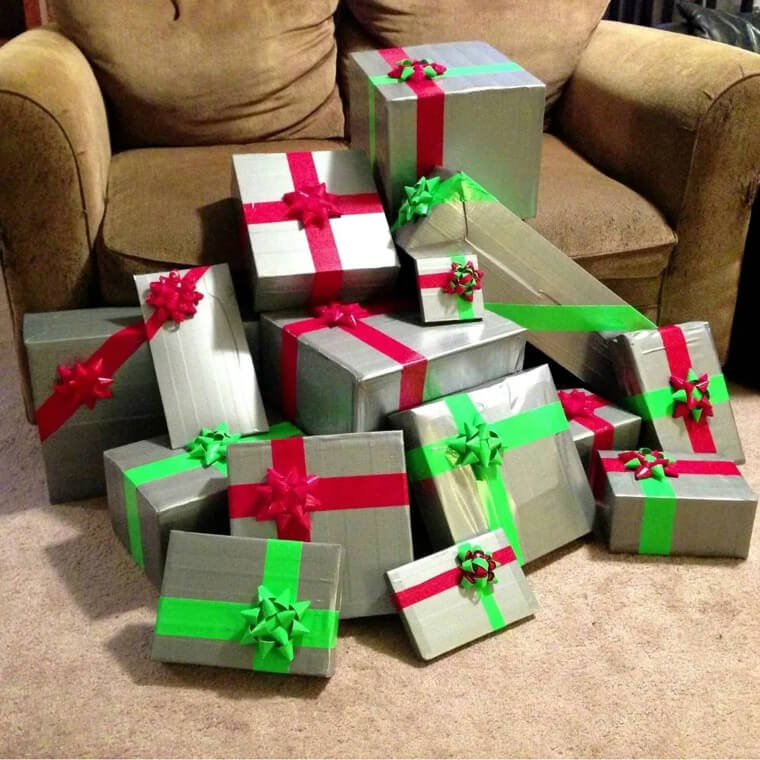 Turn Tape Into Wrapping Paper
