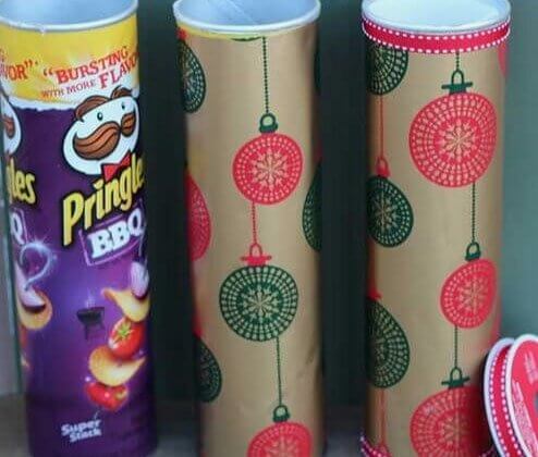 Reuse Old Chip Cans as Cookie Holders
