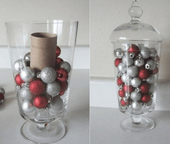 Add a Toilet Paper Roll to a Jar to Create a Centerpiece