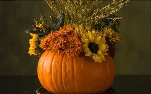 Turn a Decorative Pumpkin Into a Flower Vase