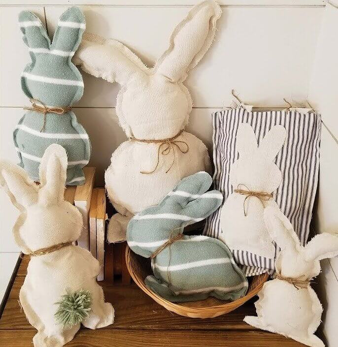 Make DIY Stuffed Bunnies for Kids or Decor