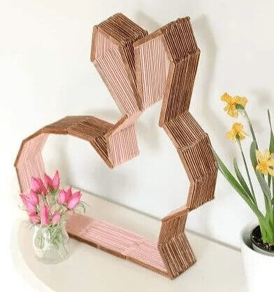 Use Popsicle Sticks to Make Bunny-Shaped Decor