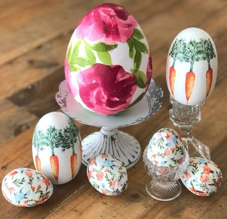 Take Your Egg Decorating a Step Further With Plastic Eggs and Decoupage Paper