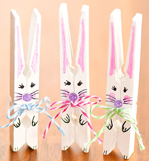 Make Clothespin Bunnies